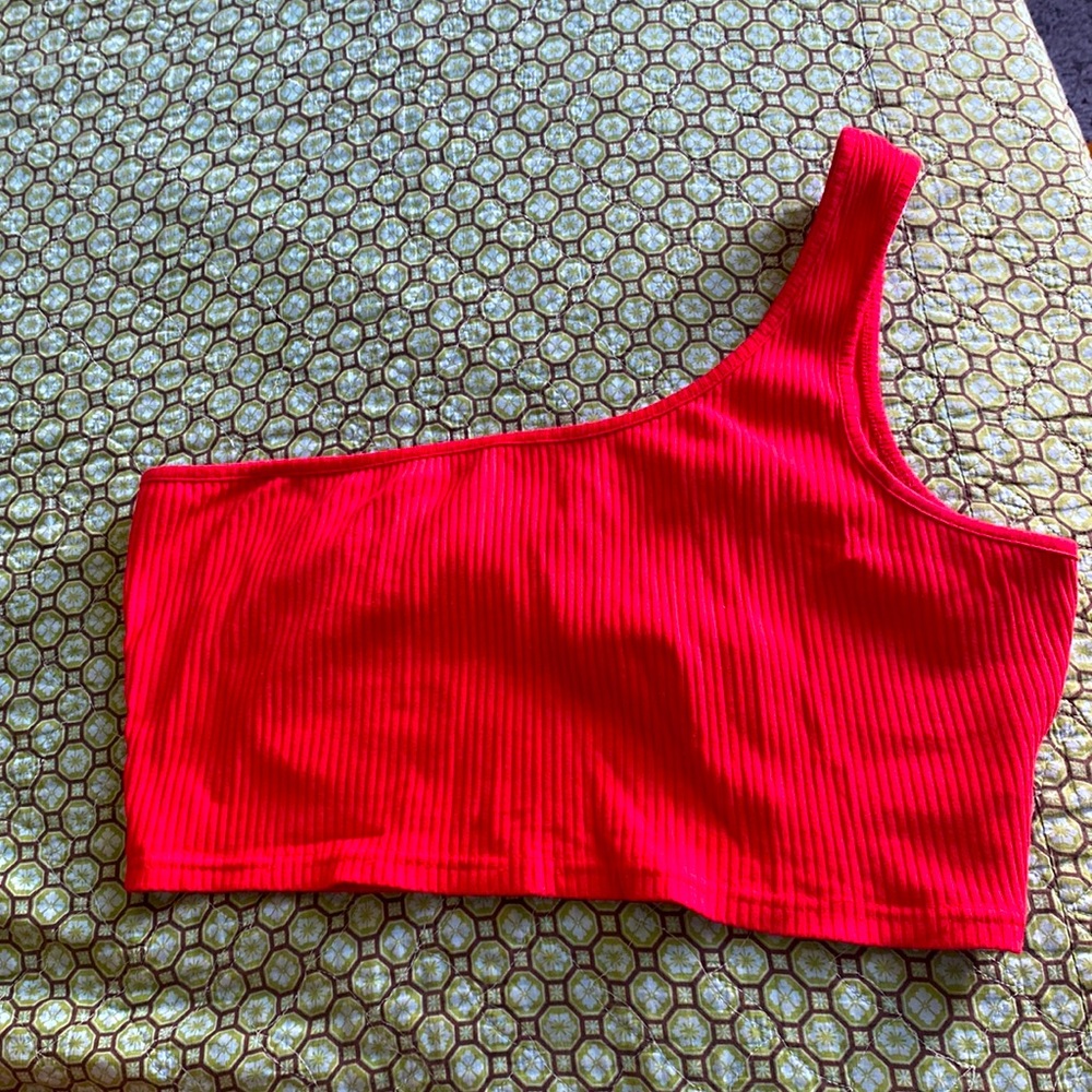 Pink! One strap crop top